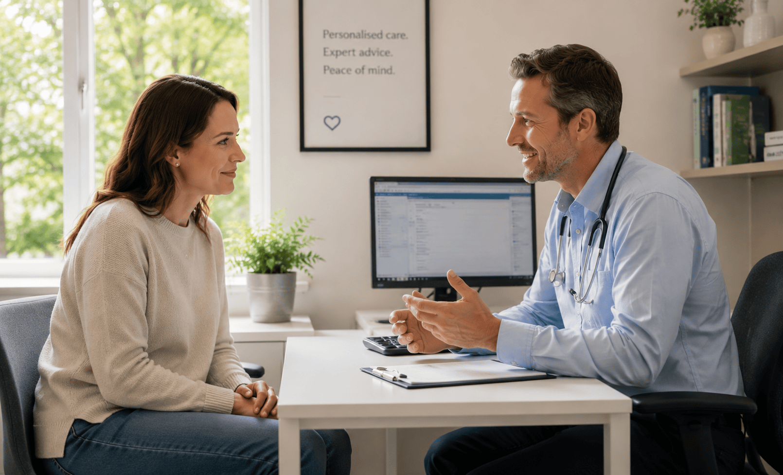 GP consulting with a patient at Basuto Medical Centre